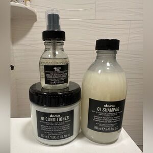 Davines OI Shampoo, Conditioner, Oil Set